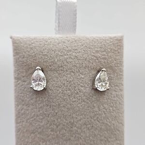 1ct x 2 Pear Moissanite Earrings